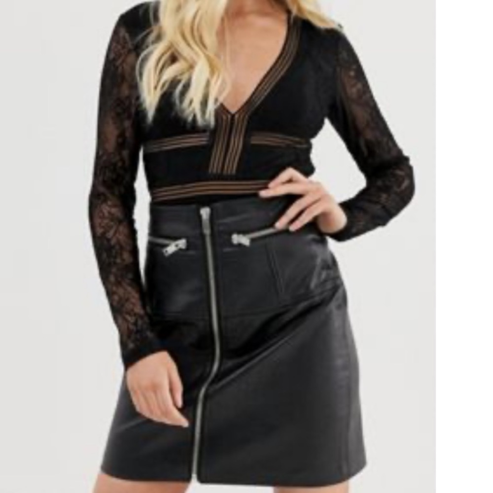 Body suit with cute back cut out / wore 1x